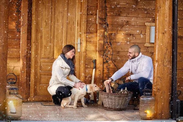 Winter idylle op berg — Stockfoto