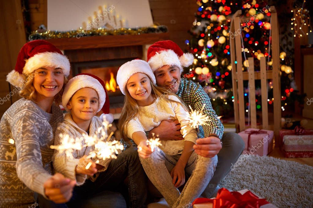 Family, Christmas, holidays and people concept Stock Photo by ...