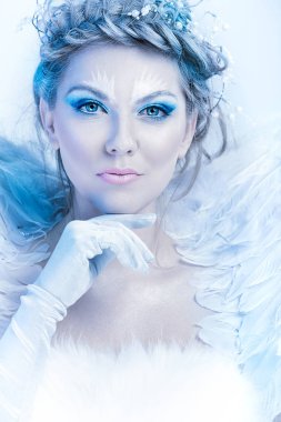 güzel kış kadını 