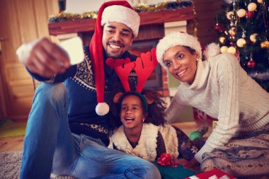 Noel fotoğrafı için poz