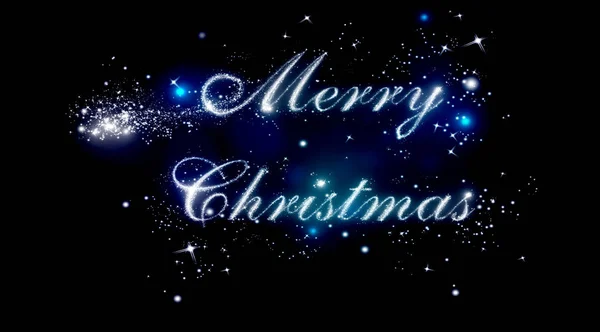 Merry Christmas glänsande bokstäver — Stockfoto