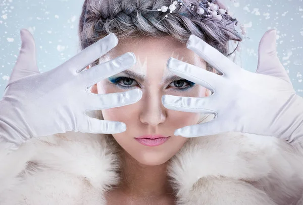 Mistik kış kız — Stok fotoğraf