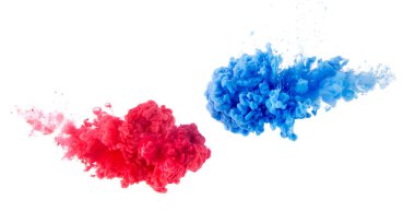 mürekkep sıçramalarına beyaz zemin üzerine karışımı