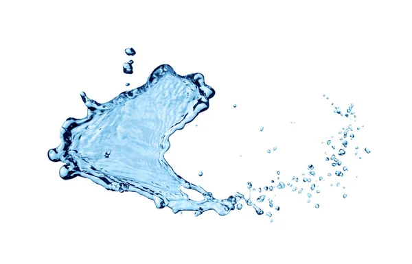 Närbild på vatten flytten splash isolera — Stockfoto
