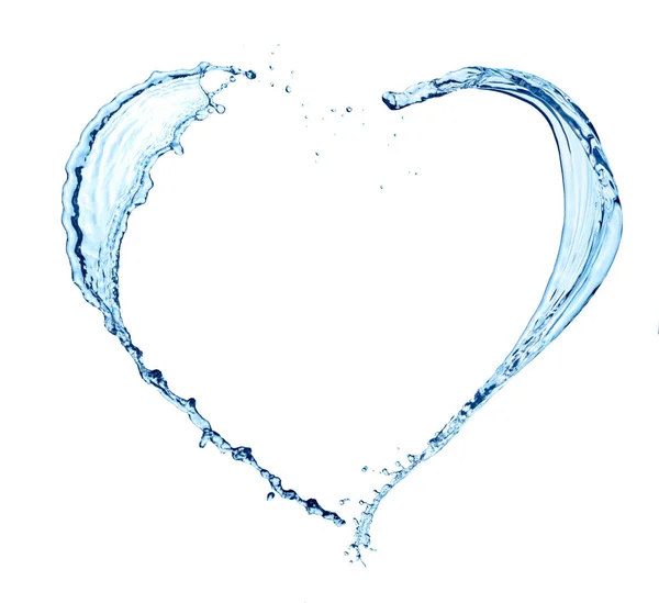 Cuore fatto d'acqua su bianco — Foto Stock