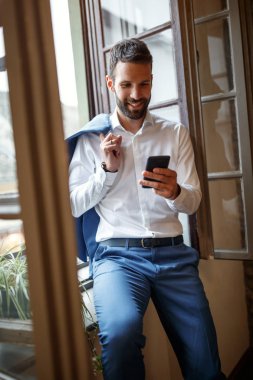 Cep telefonu arama iş ortağı işadamı 