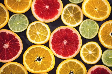 Taze meyve. Karışık meyve. Meyve görünümü top