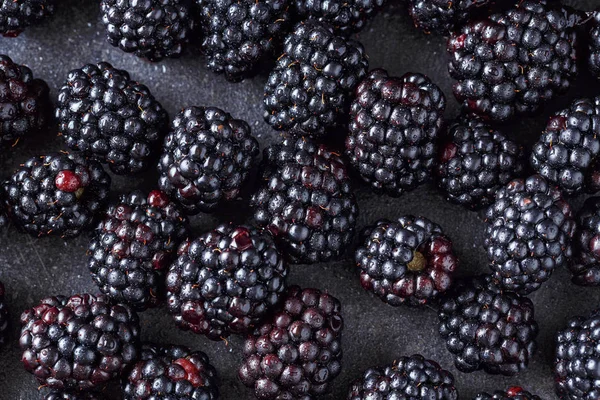 Verse blackberry op donkere achtergrond — Stockfoto