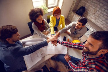 Birlikte çalışan mimar ofis takım Amerika