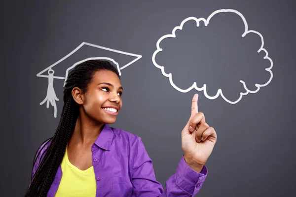 Utbildning i skolan - idé på molnet — Stockfoto