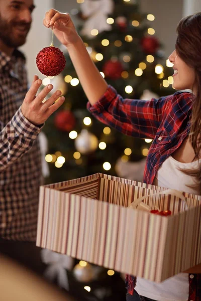 Çam ağacı, Noel dekorasyon konsepti — Stok fotoğraf