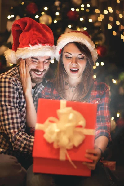 Kadın ve erkek Noel hediyesine bakarak şaşırttı 