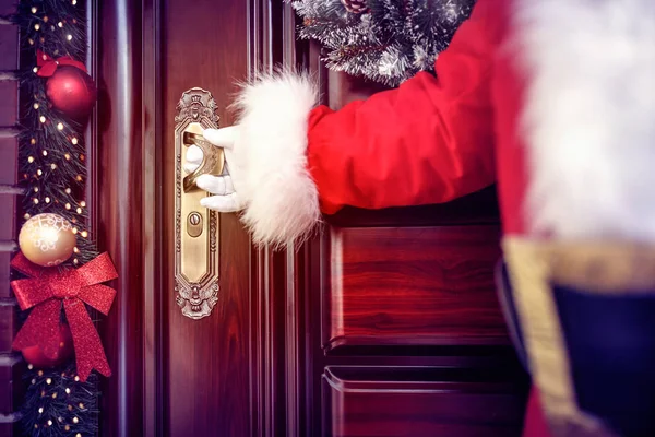 Papai Noel chegando, conceito — Fotografia de Stock