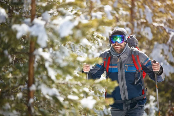 Close up of hiker in forest — Stock Photo, Image