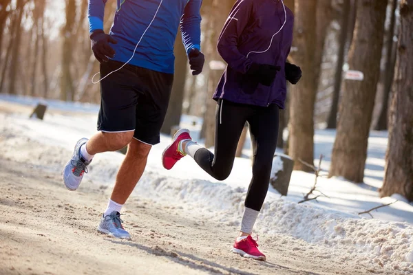 Konditionstraining im Winter — Stockfoto