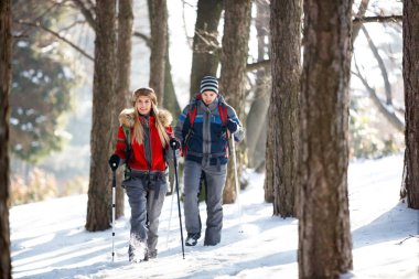 Yürüyüş yürüyüşçü orman atmak
