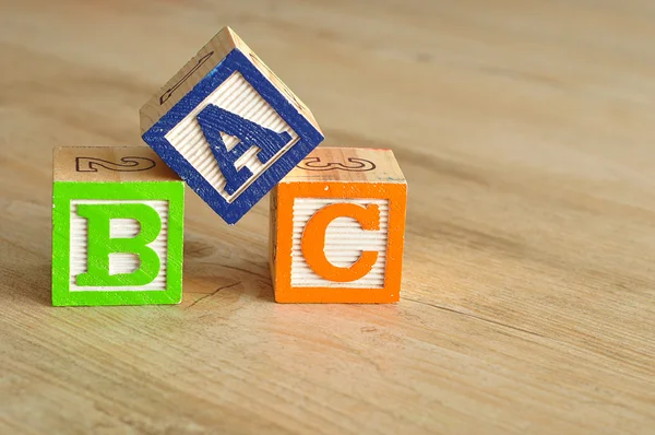 Alfabet bloki abc — Zdjęcie stockowe