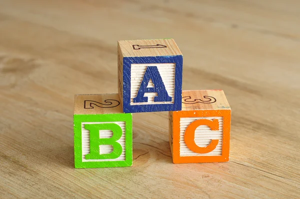 Alfabet bloki abc — Zdjęcie stockowe