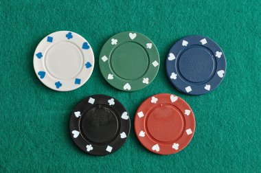 Farklı poker fişleri