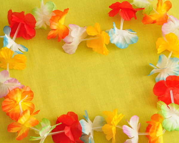 A colorful flower necklace