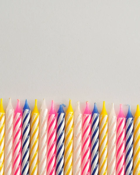 Birthday candles isolated on a white background — Stock Photo, Image