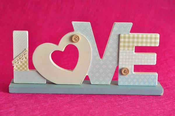 Valentine's Day. Miłość w niebieskie litery — Zdjęcie stockowe