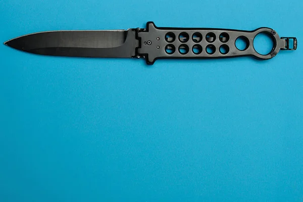 Steel butterfly knife (balisong) — Stock Photo, Image