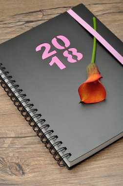 Bir günlük için 2018 üstüne bir Arum Lilly