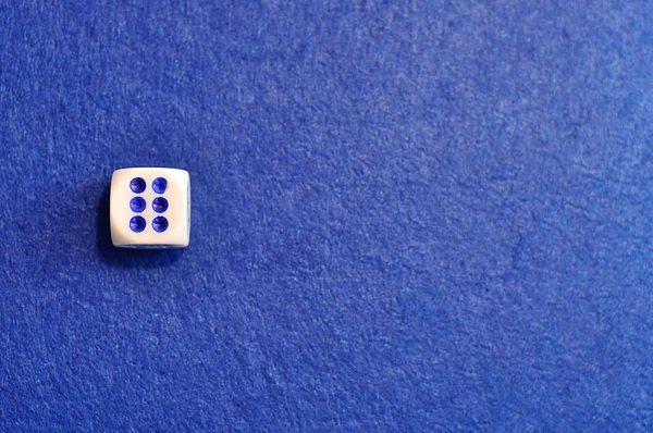 A single dice with the number six displayed on the top — Stock Photo, Image