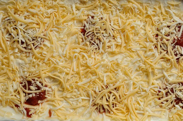 En full frame en okokta lasagne — Stockfoto