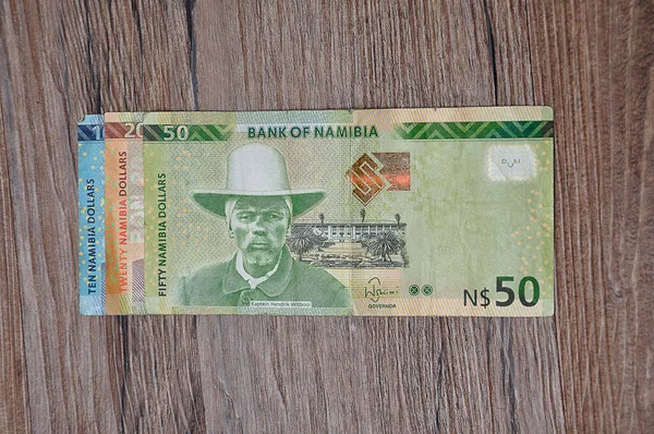 Roodepoort África Sul Março 2020 Uma Exibição Diferentes Dólares Namíbia — Fotografia de Stock