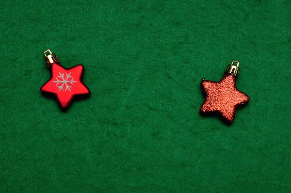 Decorações Árvores Natal Forma Estrelas Vermelhas Imagem De Stock