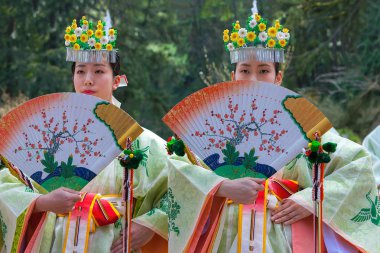 Shrine Maidens from Tsurugaoka Hachimangu Shrine clipart