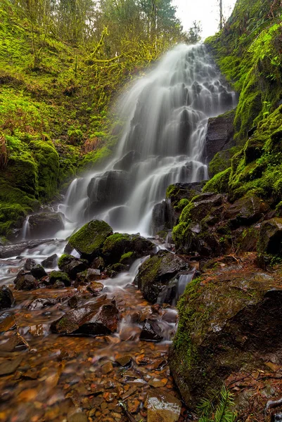 Wąwóz wróżka Falls w Columbia Oregon — Zdjęcie stockowe