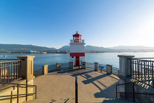 Stanley Park, Vancouver bc Kanada Brockton noktası deniz feneri — Stok fotoğraf