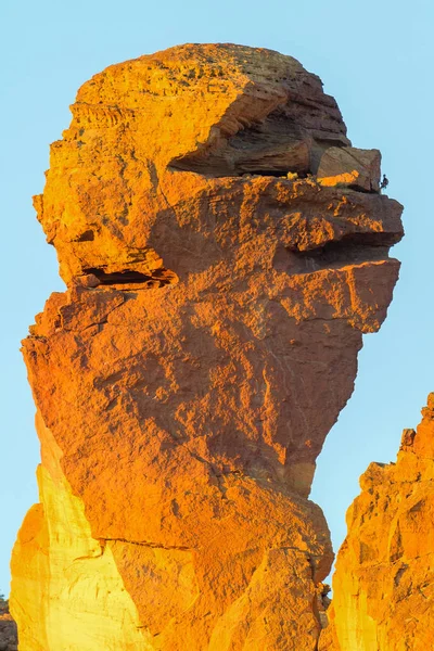 Monkey Face Pillar at Smith Rock Closeup central oregon — Stock Photo, Image