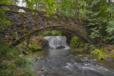 Whatcom Falls Park Bellingham Wa taş köprüsü