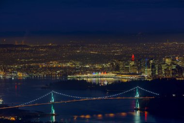 Vancouver Bc Cityscape aslanlar Gates Köprüsü British Columbia Kanada tarafından