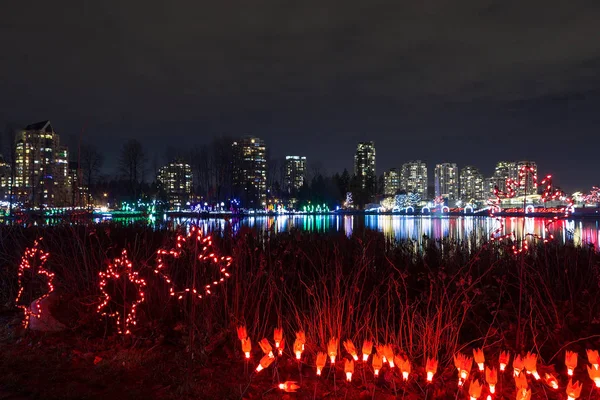 Christmas Lights at Lafarge Lake in City of Coquitlam BC Canada