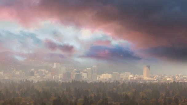 Ultra Yüksek Çözünürlüklü Zaman Atlamalı Film Ateşli Nde Renkli Sonbahar — Stok video