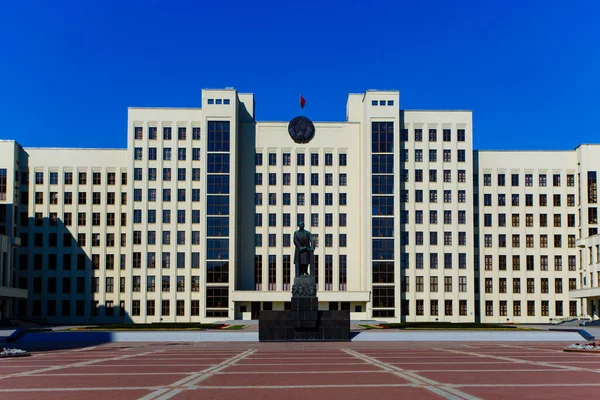 Minsk Bielorrusia Plaza Lenin Casa Gobierno República Belarús — Foto de Stock