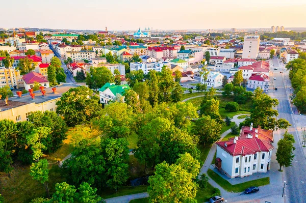 Grodno Belarus June 2019 Αεροφωτογραφία Του Παλιού Τμήματος Της Πόλης — Φωτογραφία Αρχείου