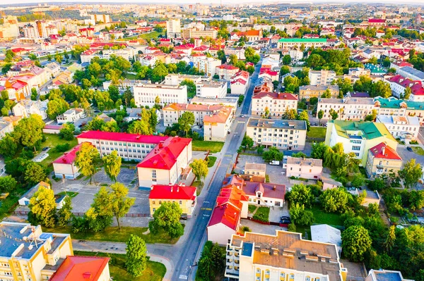 グロドノ ベラルーシ 6月12 2019 グロドノの街の美しい通り 上からの眺め — ストック写真