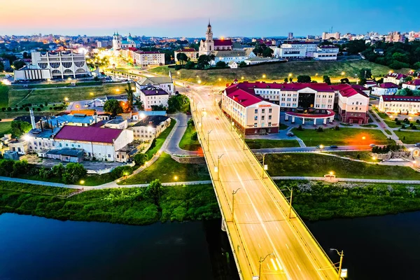 Grodno Belarus Juni 2019 Lege Straten Tijdens Zonsondergang — Stockfoto