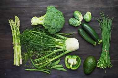 taze yeşil organik sebzeler
