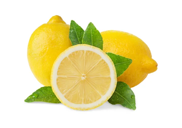 Grupo de limones frescos Imágenes de stock libres de derechos