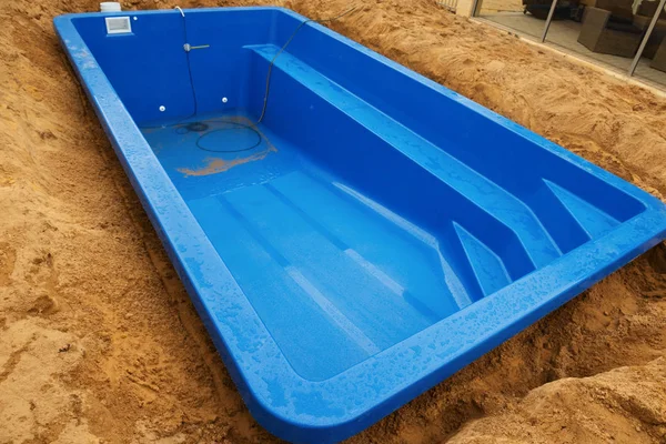 Piscina em construção . — Fotografia de Stock