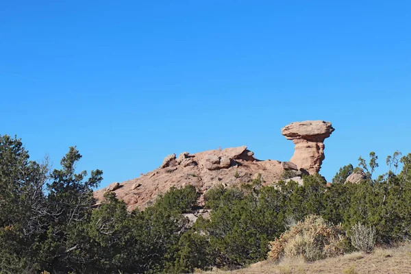 Camel Rock near Tesuque Pueblo, New Mexico — Stok fotoğraf