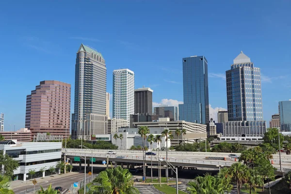 Skyline Tampa Flórida Com Arranha Céus Edifícios Escritórios — Fotografia de Stock