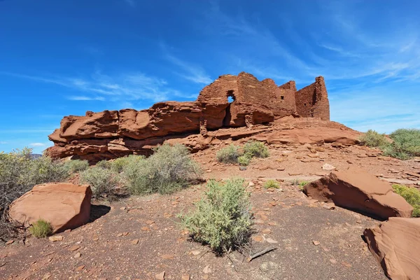 Ruinas Del Pueblo Wukoki Wupatki Monumento Nacional Norte Flagstaff Arizona —  Fotos de Stock